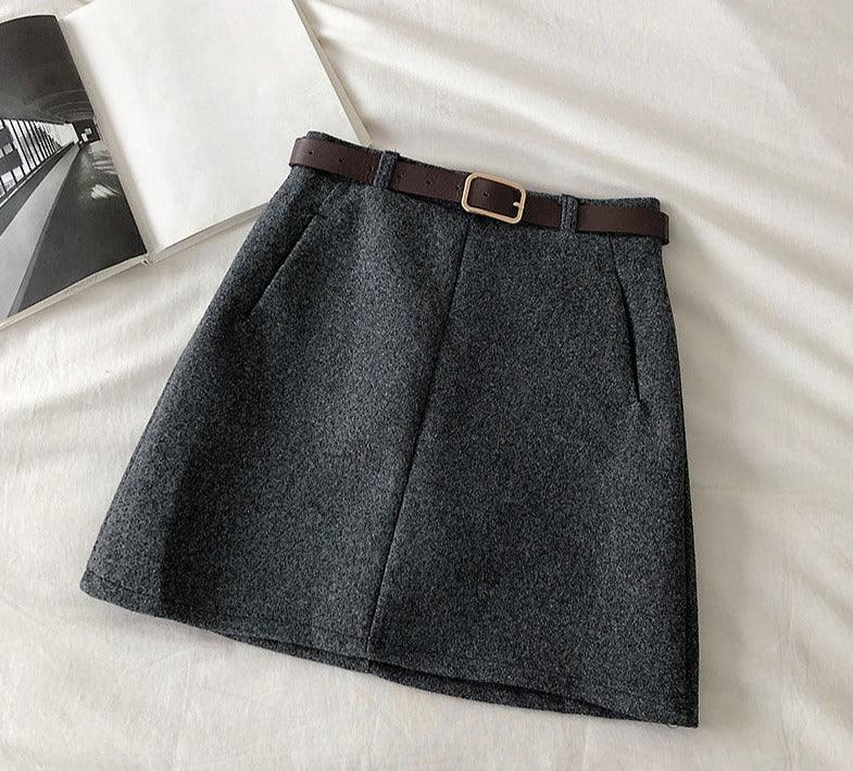 Casual Mini A-Line Skirt - Modiva XS / Dark Grey Modiva Casual Mini A-Line Skirt