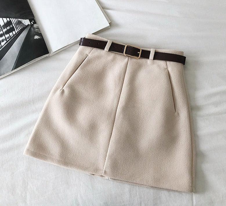 Casual Mini A-Line Skirt - Modiva XS / Ivory Modiva Casual Mini A-Line Skirt