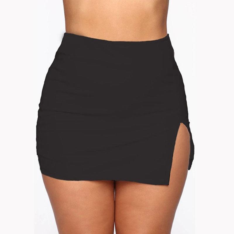 Stretchy Mini High Waisted Skirt - Modiva S / Black Modiva Stretchy Mini High Waisted Skirt