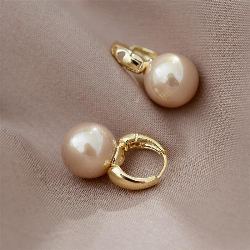 Pearl Hooped Earrings - Modiva Rose Modiva Pearl Hooped Earrings