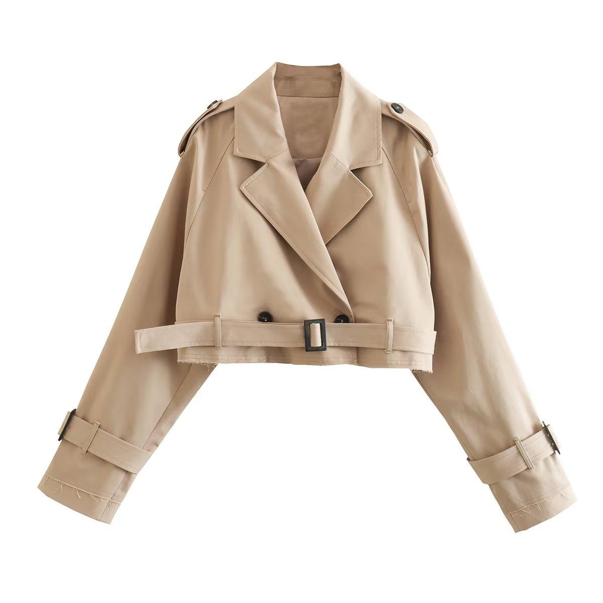 Cropped Trench Jacket - Modiva Modiva Cropped Trench Jacket