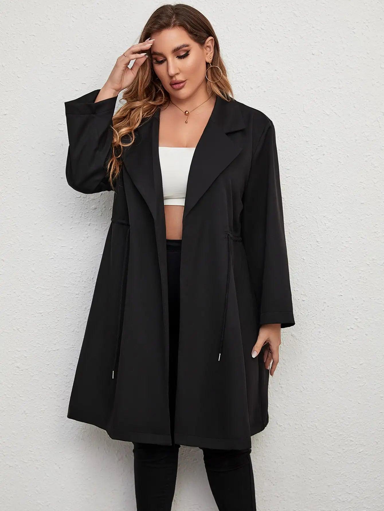 Plus Size Trench Coat - Modiva Modiva Plus Size Trench Coat