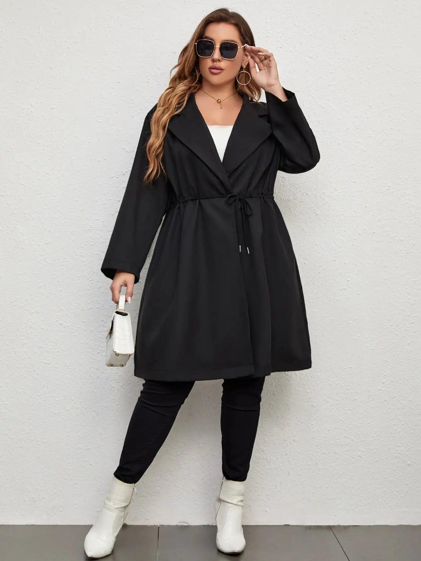 Plus Size Trench Coat - Modiva Modiva Plus Size Trench Coat