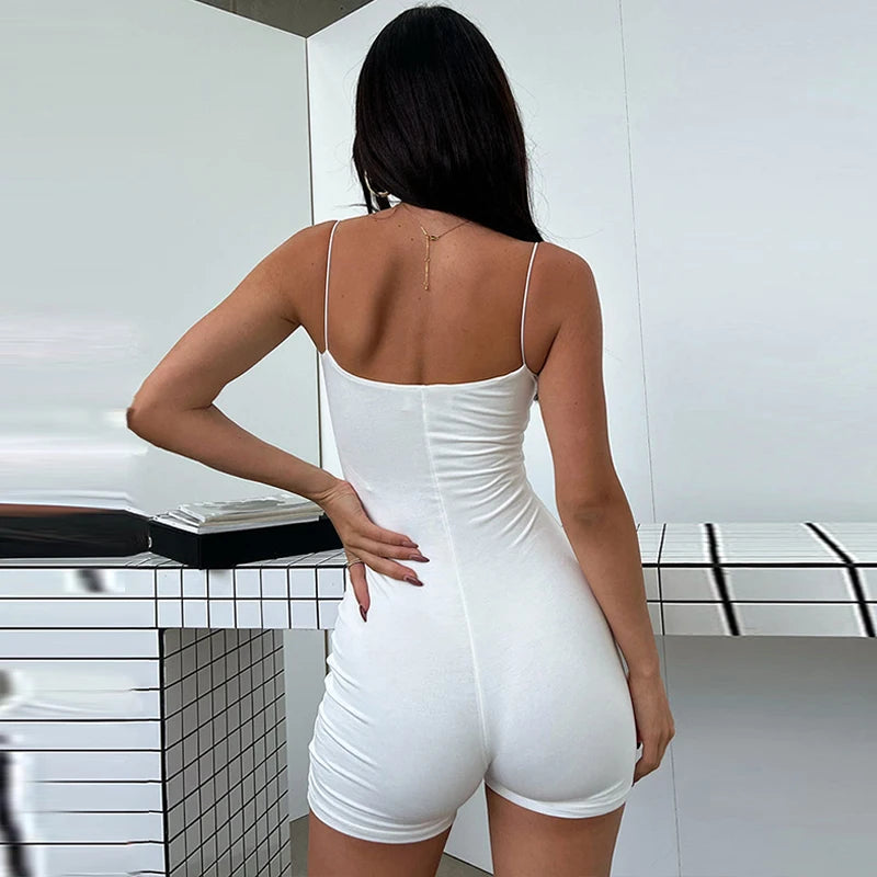 Thin Strap Bodycon Short Jumpsuit