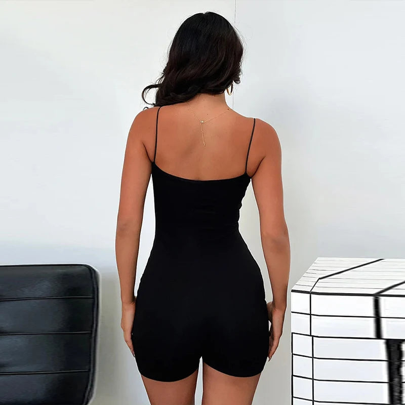 Thin Strap Bodycon Short Jumpsuit