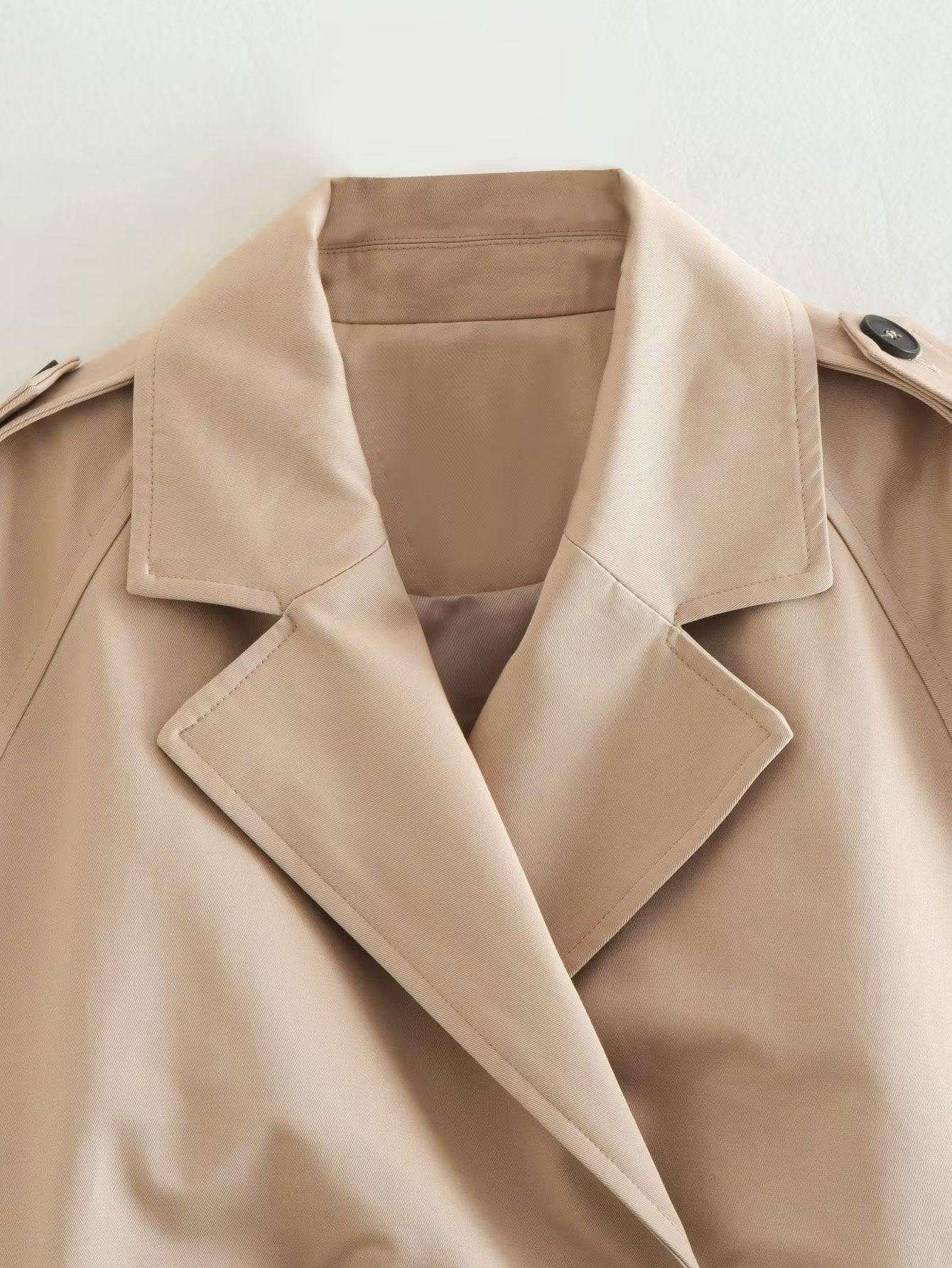 Cropped Trench Jacket - Modiva Modiva Cropped Trench Jacket