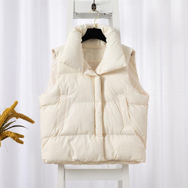 Full Length Puffer Gillet - Modiva S / White Modiva Full Length Puffer Gillet