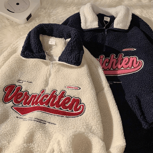 Vintage Quarter Zip-Up Pullover - Modiva My Store Hoodies/Sweaters Vintage Quarter Zip-Up Pullover