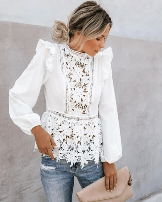 Long Sleeve Flower Top - Modiva My Store Long Sleeve Flower Top