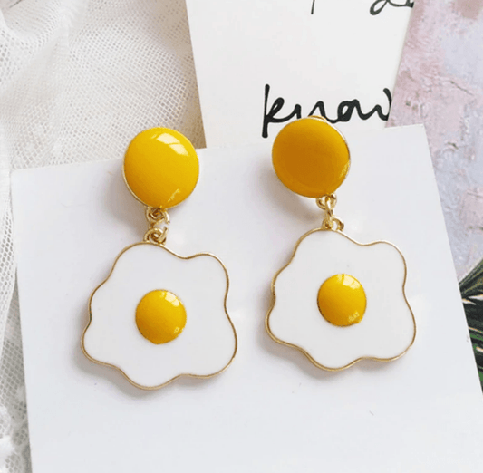 Fried Egg Dangle Earrings - Modiva Modiva Fried Egg Dangle Earrings