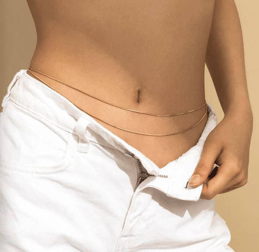 Simple Double Layer Belly Chain - Modiva Gold Modiva Simple Double Layer Belly Chain