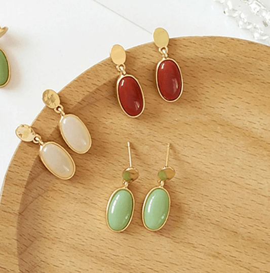 Small Oval Earrings - Modiva Modiva Small Oval Earrings