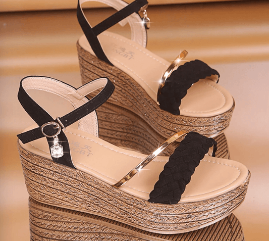 Platform Sandals - Modiva EU 35/ UK 3 / Black Modiva Platform Sandals