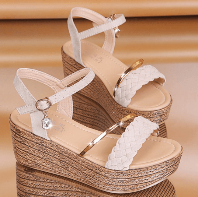 Platform Sandals - Modiva EU 35/ UK 3 / Beige Modiva Platform Sandals