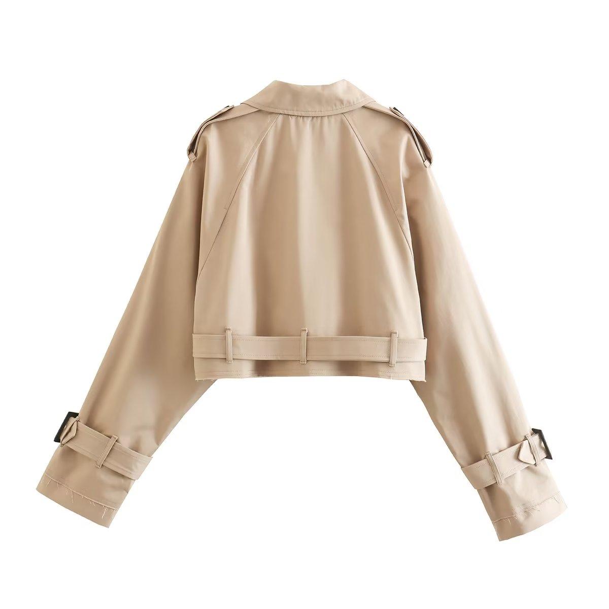 Cropped Trench Jacket - Modiva Modiva Cropped Trench Jacket