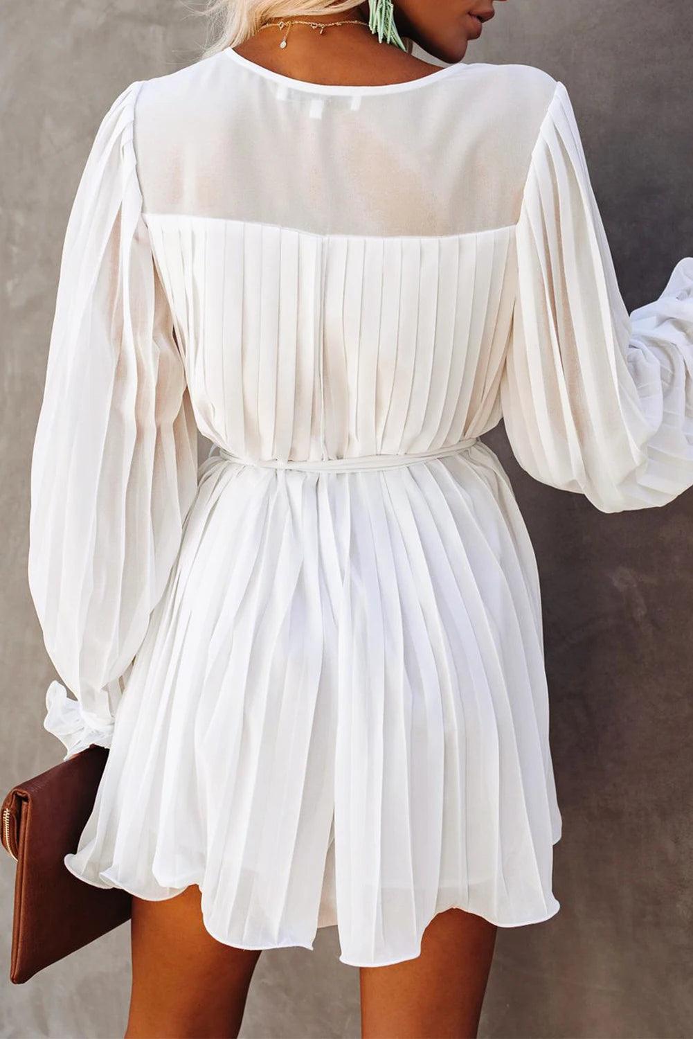 Chic White Ruffled Button Up Jumpsuit