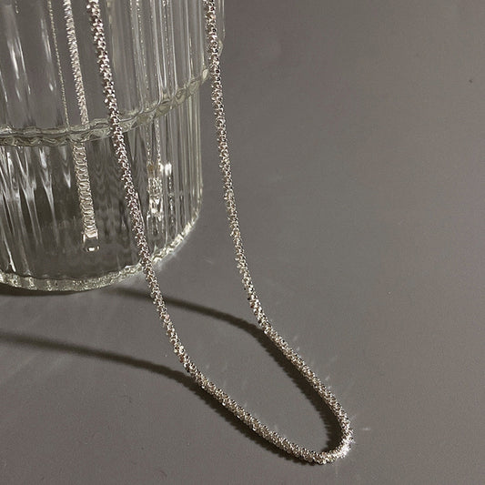 Thin Silver Dimond Necklace - Modiva Modiva Thin Silver Dimond Necklace
